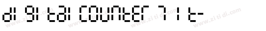 Digital Counter 7 It字体转换
